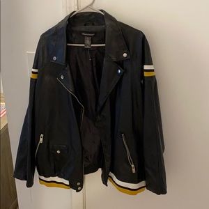 Black leather jacket